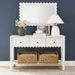 Emmeline 3-Drawer Scalloped Console Table by Modway