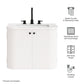 Zia 24" Wall-Mount Bathroom Vanity with Marble Sink by Modway