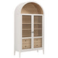 Nolan 1-Piece Wood Storage Cabinet with Arched Glass Doors