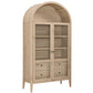 Nolan 1-Piece Wood Storage Cabinet with Arched Glass Doors