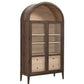 Nolan 1-Piece Wood Storage Cabinet with Arched Glass Doors