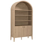 Nolan 74" Tall Wide Arched Storage Display Cabinet Bookshelf by Modway