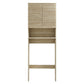 Render Over the Toilet Faux Travertine Bathroom Storage Cabinet by Modway