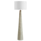 Saylor Carved Ribbed Wood Floor Lamp with Drum Shade by Modway