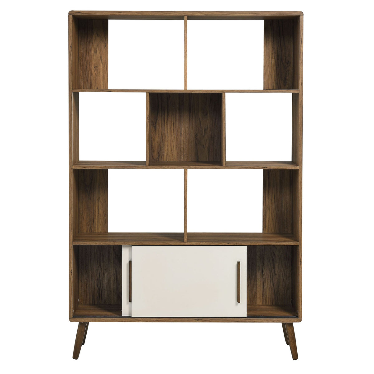 Transmit 45" Four-Tier Bookcase with Sliding Doors