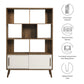 Transmit 45" Four-Tier Bookcase with Sliding Doors