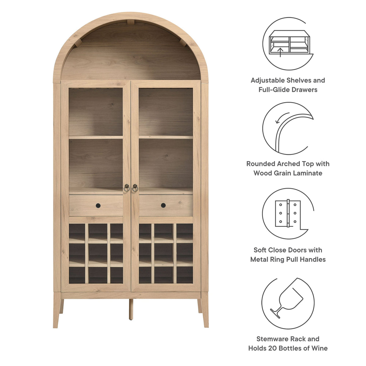 Nolan Arched Bar Cabinet by Modway