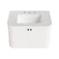 Zia 30" Wall-Mount Bathroom Vanity with Marble Sink