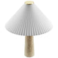 Cove Travertine Table Lamp With Pleated Shade by Modway