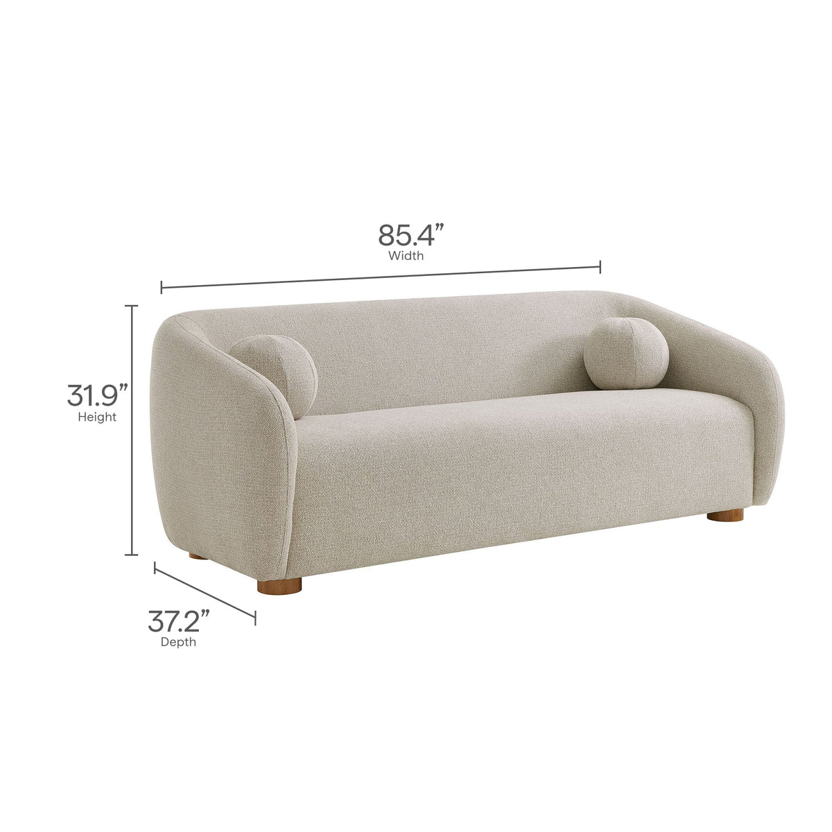 Holland 85" Chenille Fabric Sofa by Modway