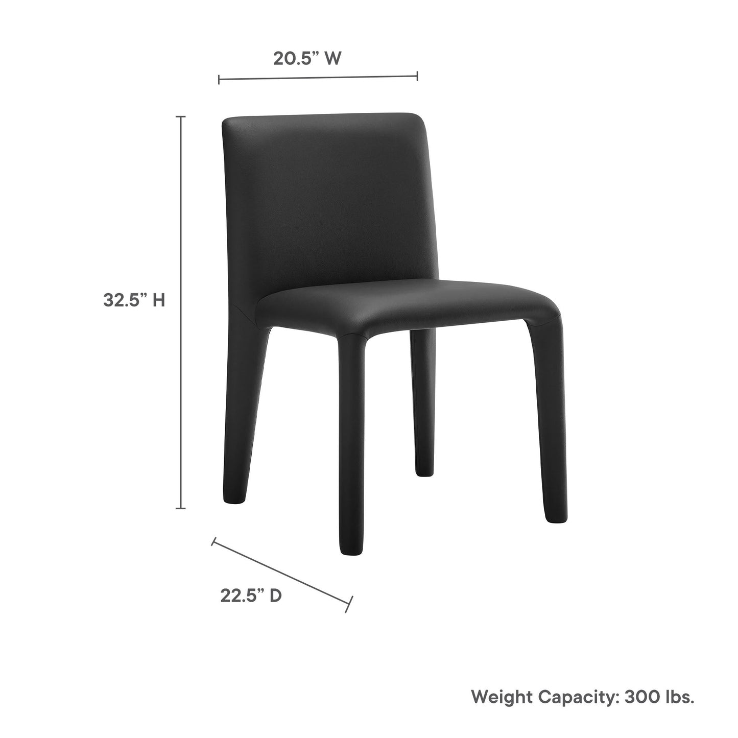 Rhodes Vegan Leather Upholstered Dining Chair by Modway