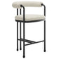 Turin Curved Back Boucle and Metal Counter Stool by Modway