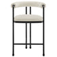 Turin Curved Back Boucle and Metal Counter Stool by Modway