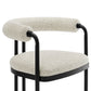 Turin Curved Back Boucle and Metal Counter Stool by Modway