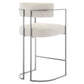 Huron Curved Back Fabric and Metal Counter Stool by Modway