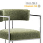 Huron Curved Back Fabric and Metal Counter Stool by Modway