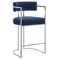 Huron Curved Back Fabric and Metal Counter Stool by Modway