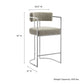 Huron Curved Back Fabric and Metal Counter Stool by Modway