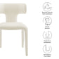 Stellan Curved Back Boucle Upholstered Dining Chair Set of 2