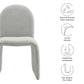 Junia Boucle Upholstered Armless Dining Chair by Modway
