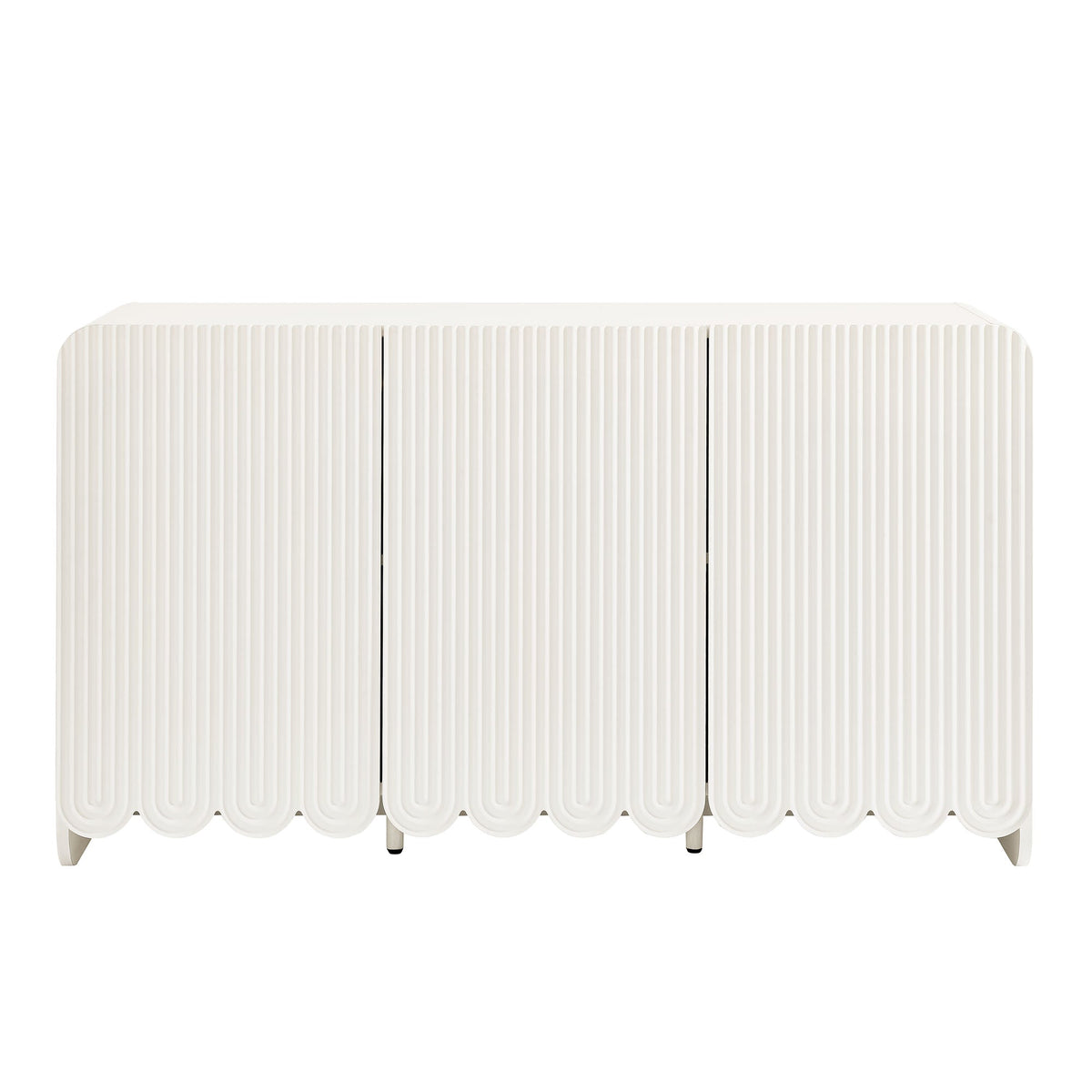 Dahlia Fluted and Scalloped Sideboard Storage Cabinet