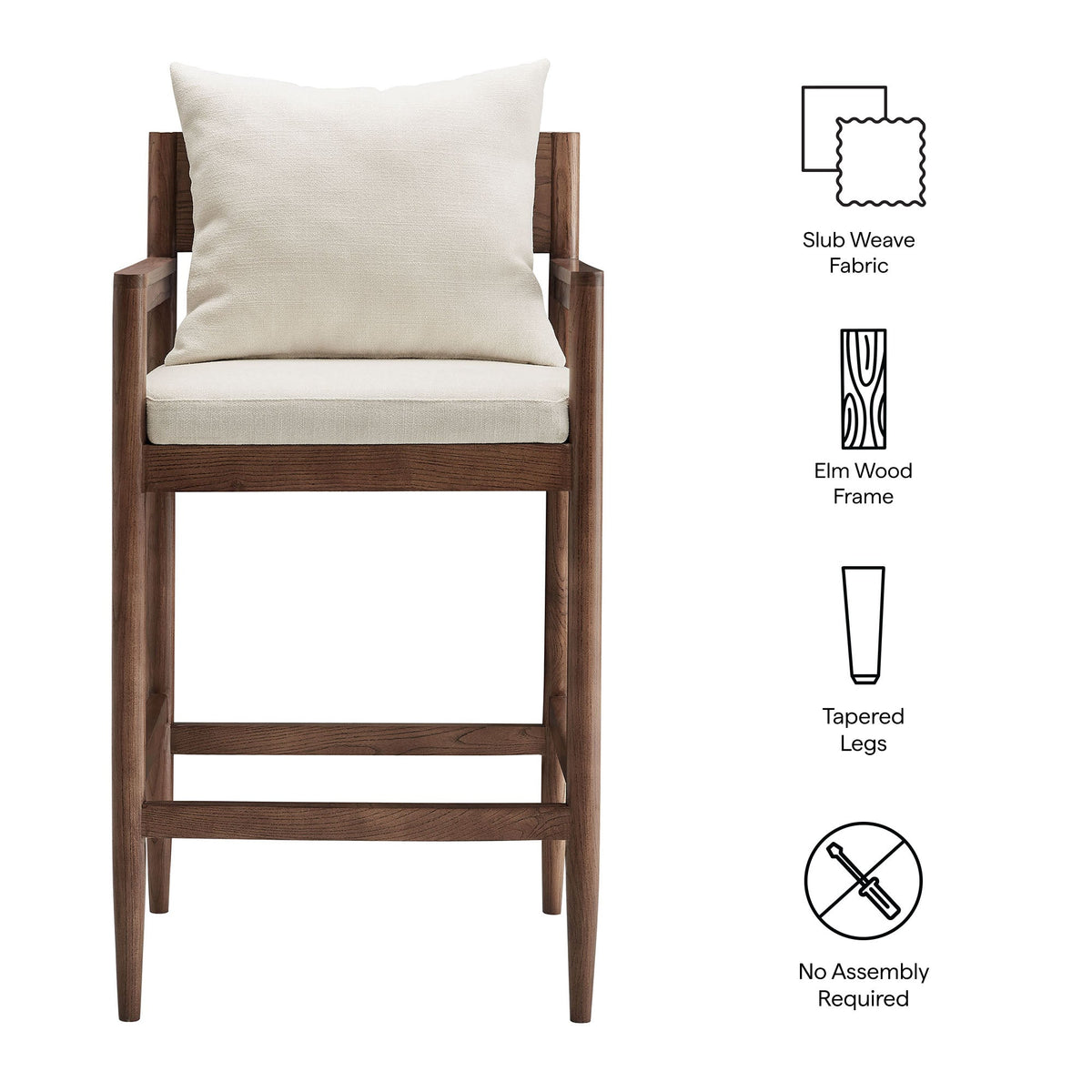 Remington Wood Bar Stool by Modway