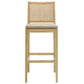 Ovard Wood and Rattan Bar Stool by Modway