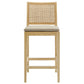 Ovard Wood and Rattan Counter Stool by Modway