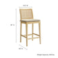 Ovard Wood and Rattan Counter Stool by Modway