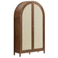 Calista 79" Tall Wide Rattan Arched Storage Cabinet by Modway