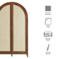 Calista 79" Tall Wide Rattan Arched Storage Cabinet by Modway