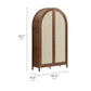 Calista 79" Tall Wide Rattan Arched Storage Cabinet by Modway