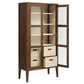 Nell 71" Glass Door Tall Display Storage Cabinet by Modway
