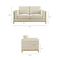 Roscoe 63 Inch Fabric Loveseat by Modway