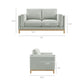 Roscoe 63 Inch Fabric Loveseat by Modway