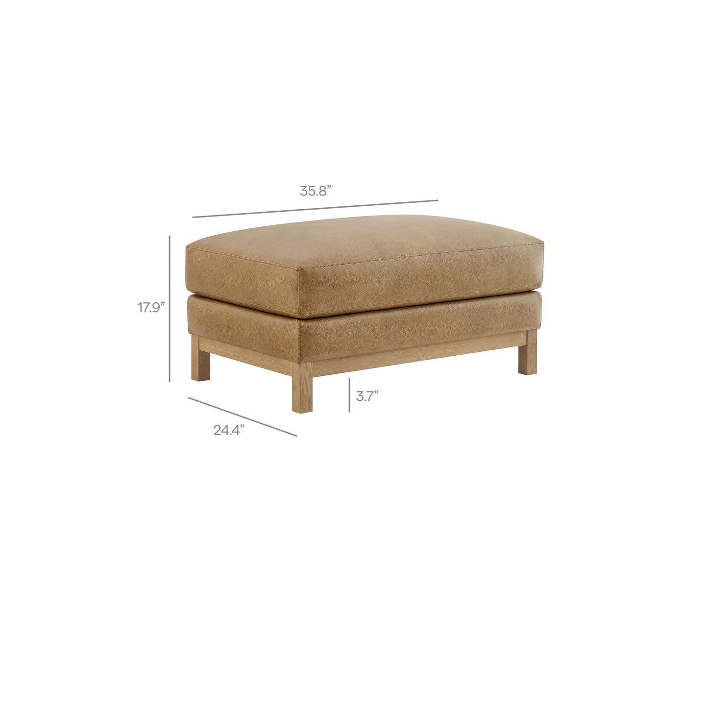 Roscoe Vegan Leather Ottoman by Modway