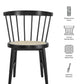 Lykke Curved Spindle Back Dining Chairs Set of 2 by Modway