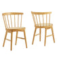 Lykke Curved Spindle Back Dining Chairs Set of 2 by Modway