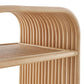 Eve Curved Natural Rattan Side Table by Modway