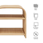Eve Curved Natural Rattan Side Table by Modway