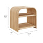 Eve Curved Natural Rattan Side Table by Modway