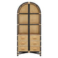 Jane 71 Inch Tall Arched Natural Rattan Bookshelf by Modway