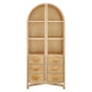 Jane 71 Inch Tall Arched Natural Rattan Bookshelf by Modway