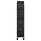 Celeste 67 Inch Tall Arched Natural Rattan Bookshelf by Modway