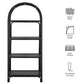 Celeste 67 Inch Tall Arched Natural Rattan Bookshelf by Modway
