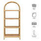 Celeste 67 Inch Tall Arched Natural Rattan Bookshelf by Modway