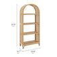 Celeste 67 Inch Tall Arched Natural Rattan Bookshelf by Modway
