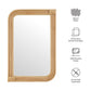 Corsica Curved Rectangle Rattan Wall Mirror by Modway