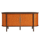 Coralie Curved Vegan Leather Oval Sideboard by Modway