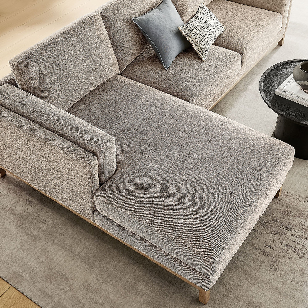 Roscoe Left-Facing Fabric Sectional Sofa with Chaise by Modway